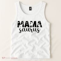 MamaSaurus T rex Dinosaur Funny Mama Saurus Mother's Day Tank Top thumb 2