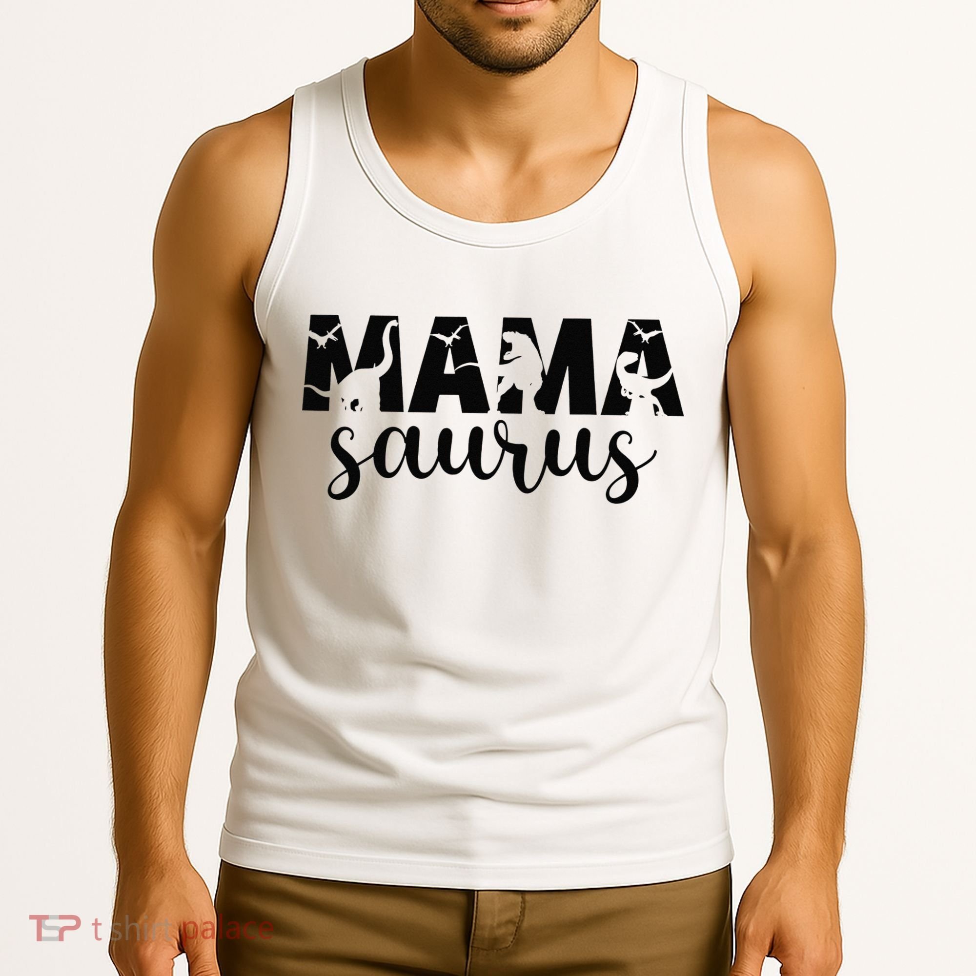 MamaSaurus T rex Dinosaur Funny Mama Saurus Mother's Day Tank Top