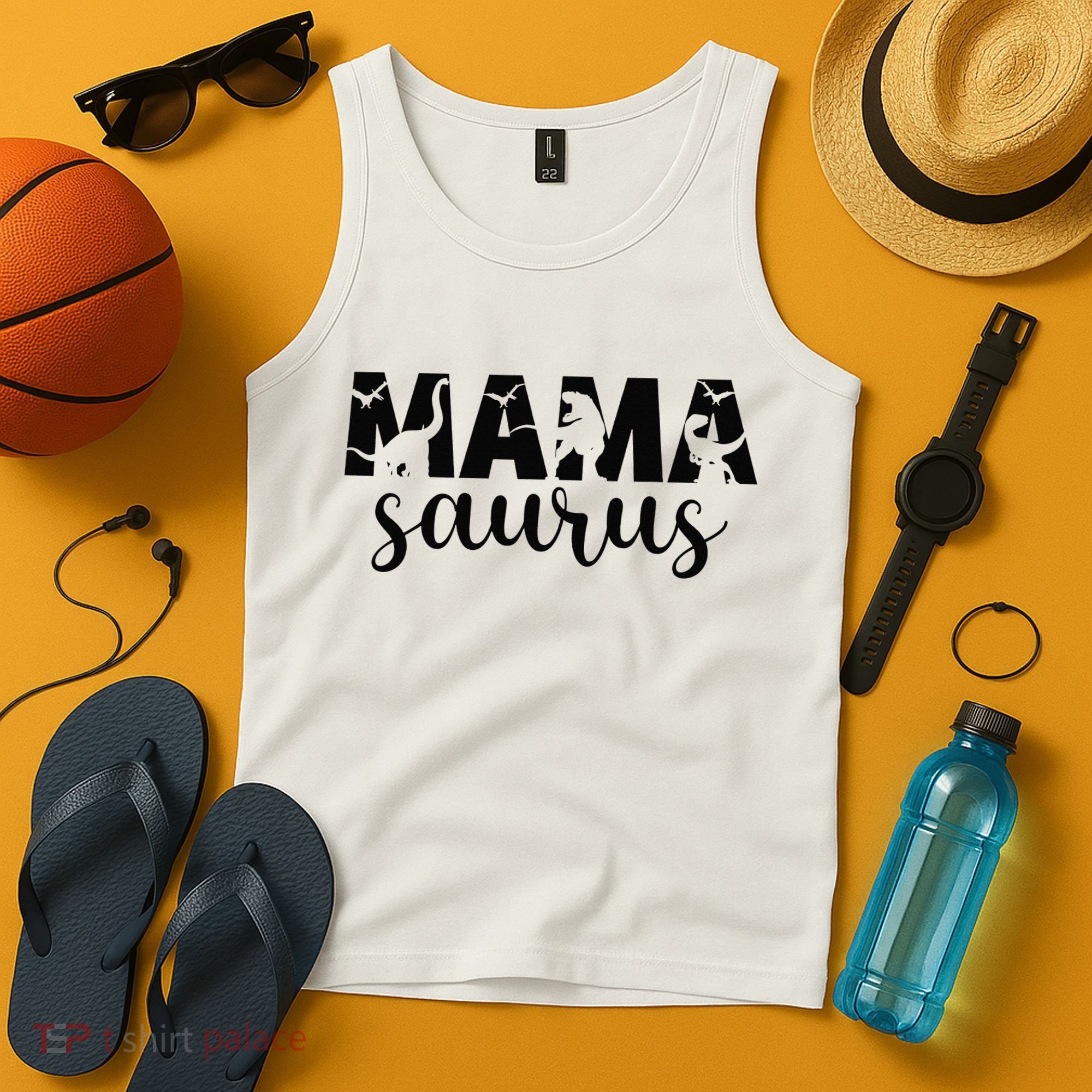 MamaSaurus T rex Dinosaur Funny Mama Saurus Mother's Day Tank Top