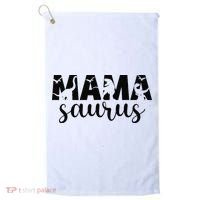 MamaSaurus T rex Dinosaur Funny Mama Saurus Mother's Day Golf Towel thumb 0