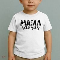 MamaSaurus T rex Dinosaur Funny Mama Saurus Mother's Day Toddler T-Shirt thumb 2