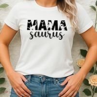MamaSaurus T rex Dinosaur Funny Mama Saurus Mother's Day Women's T-Shirt thumb 2