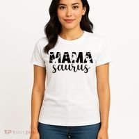 MamaSaurus T rex Dinosaur Funny Mama Saurus Mother's Day Women's T-Shirt thumb 4