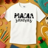 MamaSaurus T rex Dinosaur Funny Mama Saurus Mother's Day Kids T-Shirt thumb 3