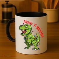Merry T Rexmas Trex Christmas Coffee Mug thumb 4