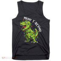 Merry T Rexmas Trex Christmas Tank Top thumb 0