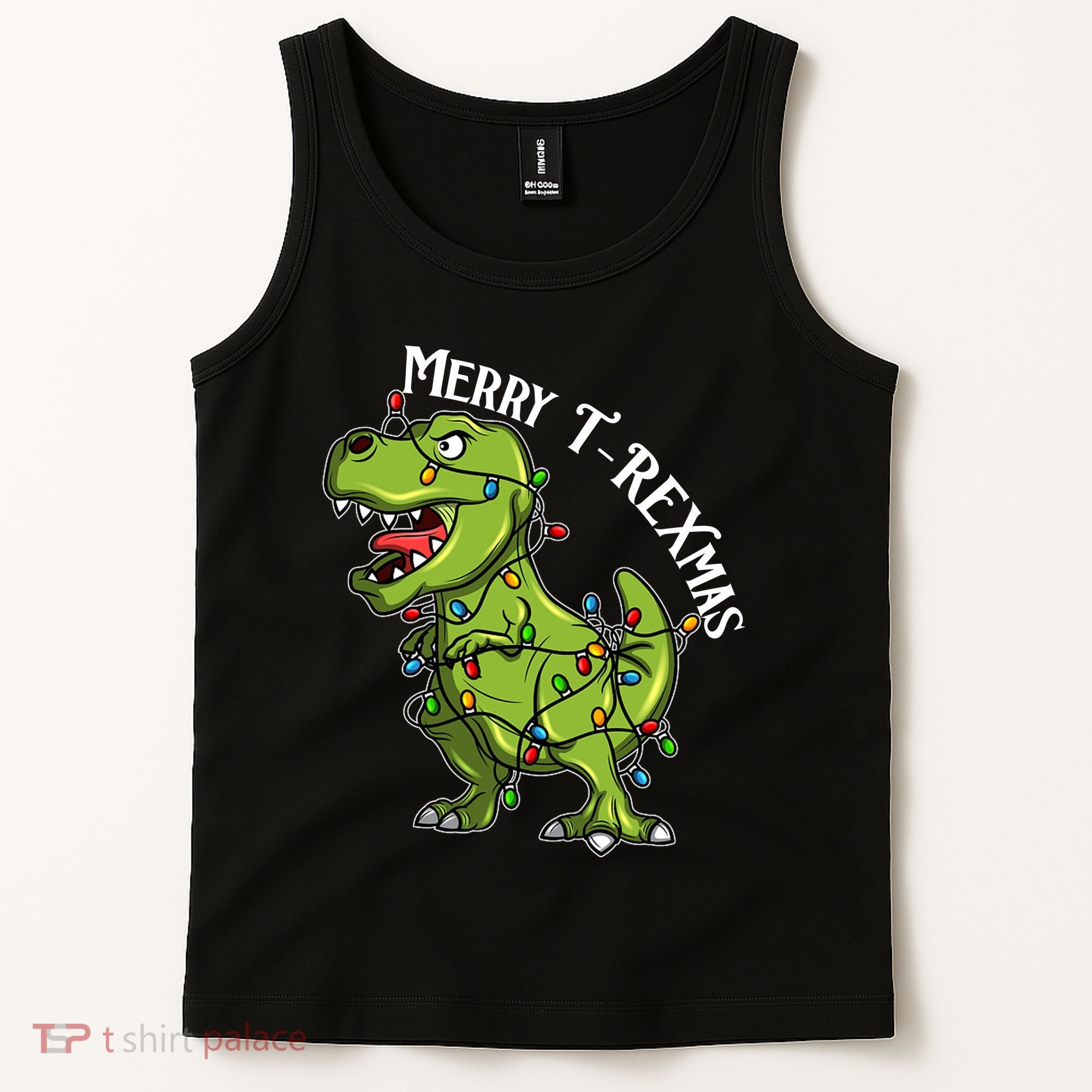 Merry T Rexmas Trex Christmas Tank Top