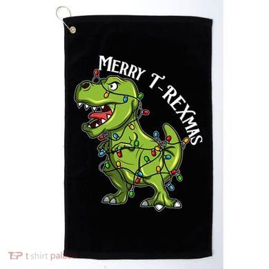 Merry T Rexmas Trex Christmas Golf Towel