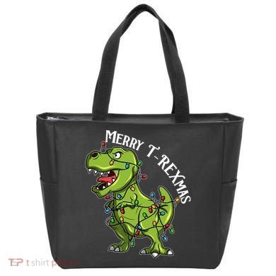 Merry T Rexmas Trex Christmas Tote Bag