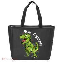 Merry T Rexmas Trex Christmas Tote Bag thumb 0
