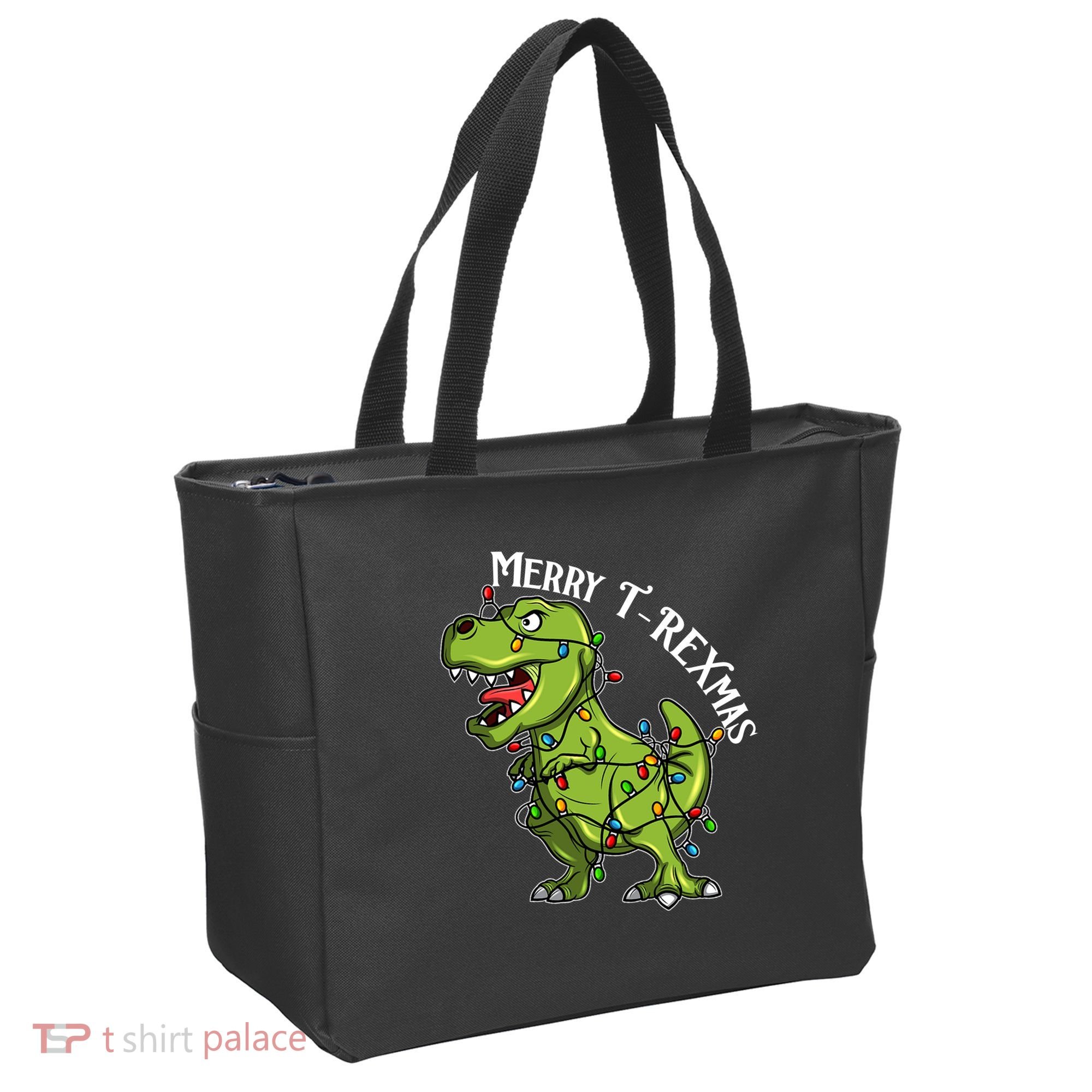 Merry T Rexmas Trex Christmas Tote Bag