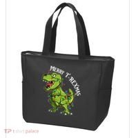 Merry T Rexmas Trex Christmas Tote Bag thumb 3