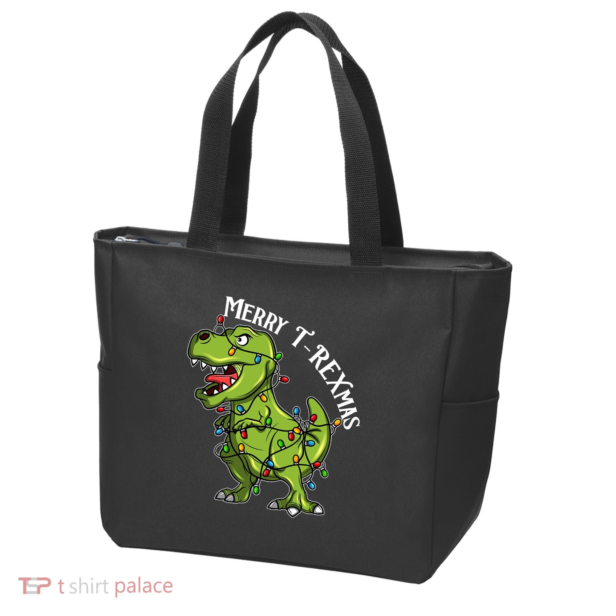 Merry T Rexmas Trex Christmas Tote Bag