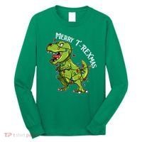 Merry T Rexmas Trex Christmas Long Sleeve Shirt thumb 0