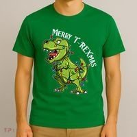 Merry T Rexmas Trex Christmas T-Shirt thumb 3