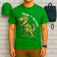 Merry T Rexmas Trex Christmas T-Shirt thumb 6