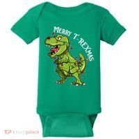 Merry T Rexmas Trex Christmas Baby Bodysuit thumb 0