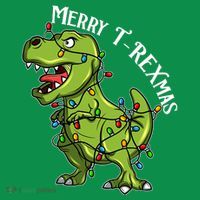 Merry T Rexmas Trex Christmas Baby Bodysuit thumb 2