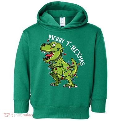 Merry T Rexmas Trex Christmas Toddler Hoodie