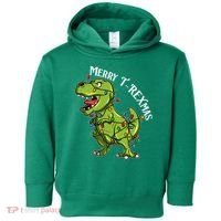 Merry T Rexmas Trex Christmas Toddler Hoodie thumb 0