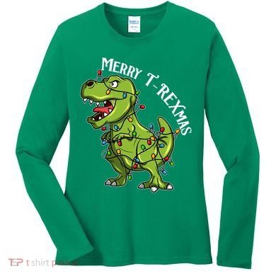 Merry T Rexmas Trex Christmas Women's Long Sleeve Shirt