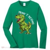 Merry T Rexmas Trex Christmas Women's Long Sleeve Shirt thumb 0