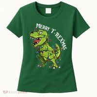 Merry T Rexmas Trex Christmas Women's T-Shirt thumb 0