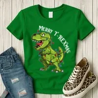 Merry T Rexmas Trex Christmas Women's T-Shirt thumb 3