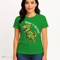 Merry T Rexmas Trex Christmas Women's T-Shirt thumb 4
