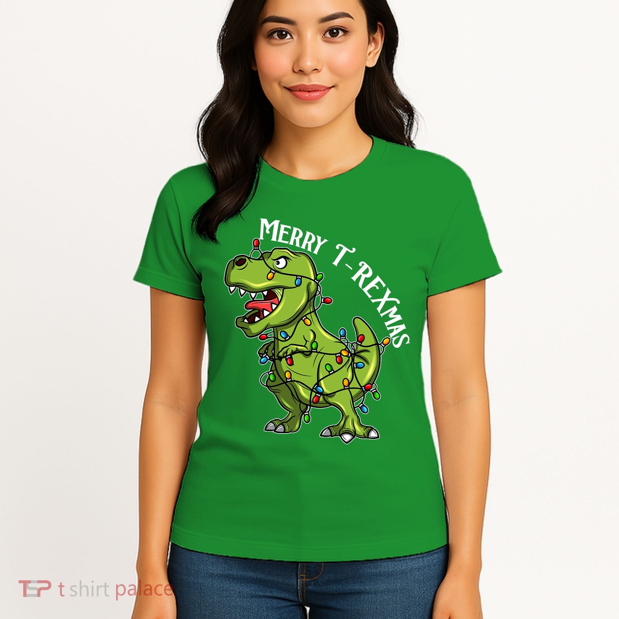Merry T Rexmas Trex Christmas Women's T-Shirt