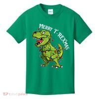 Merry T Rexmas Trex Christmas Kids T-Shirt thumb 0