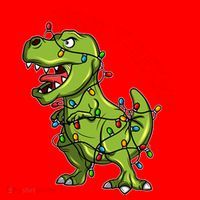 Merry T Rexmas Trex Christmas Santa Hat thumb 1