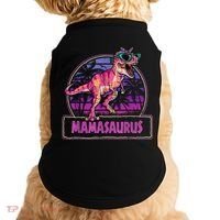 Mamasaurus T Rex Mama Saurus Women Dinosaur Family Matching Doggie Tank thumb 0