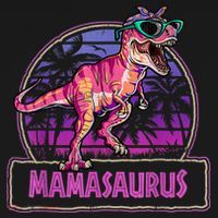 Mamasaurus T Rex Mama Saurus Women Dinosaur Family Matching Sweatshirt thumb 3