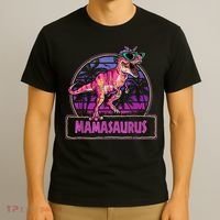 Mamasaurus T Rex Mama Saurus Women Dinosaur Family Matching T-Shirt thumb 3