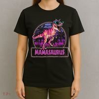 Mamasaurus T Rex Mama Saurus Women Dinosaur Family Matching T-Shirt thumb 4