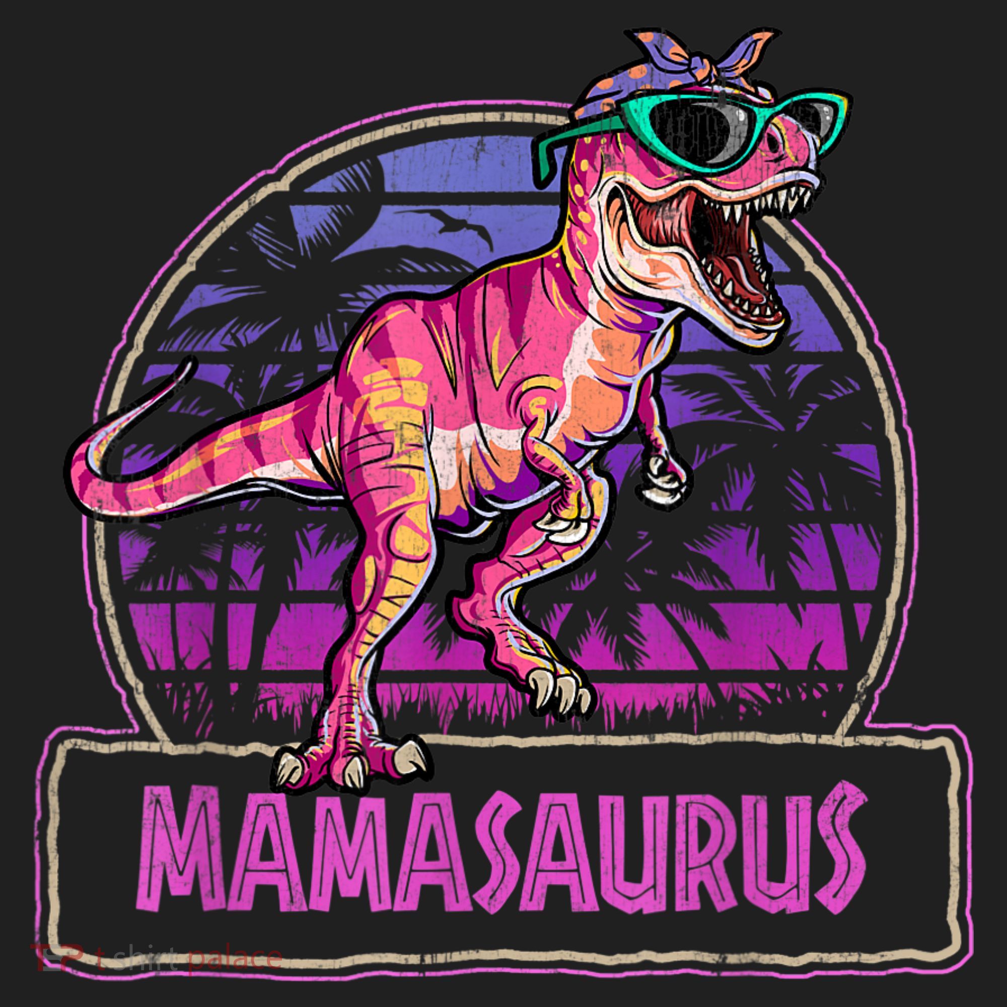 Mamasaurus T Rex Mama Saurus Women Dinosaur Family Matching Beanie