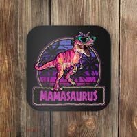 Mamasaurus T Rex Mama Saurus Women Dinosaur Family Matching Coaster thumb 0