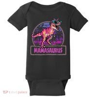 Mamasaurus T Rex Mama Saurus Women Dinosaur Family Matching Baby Bodysuit thumb 0