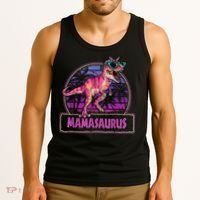 Mamasaurus T Rex Mama Saurus Women Dinosaur Family Matching Tank Top thumb 3