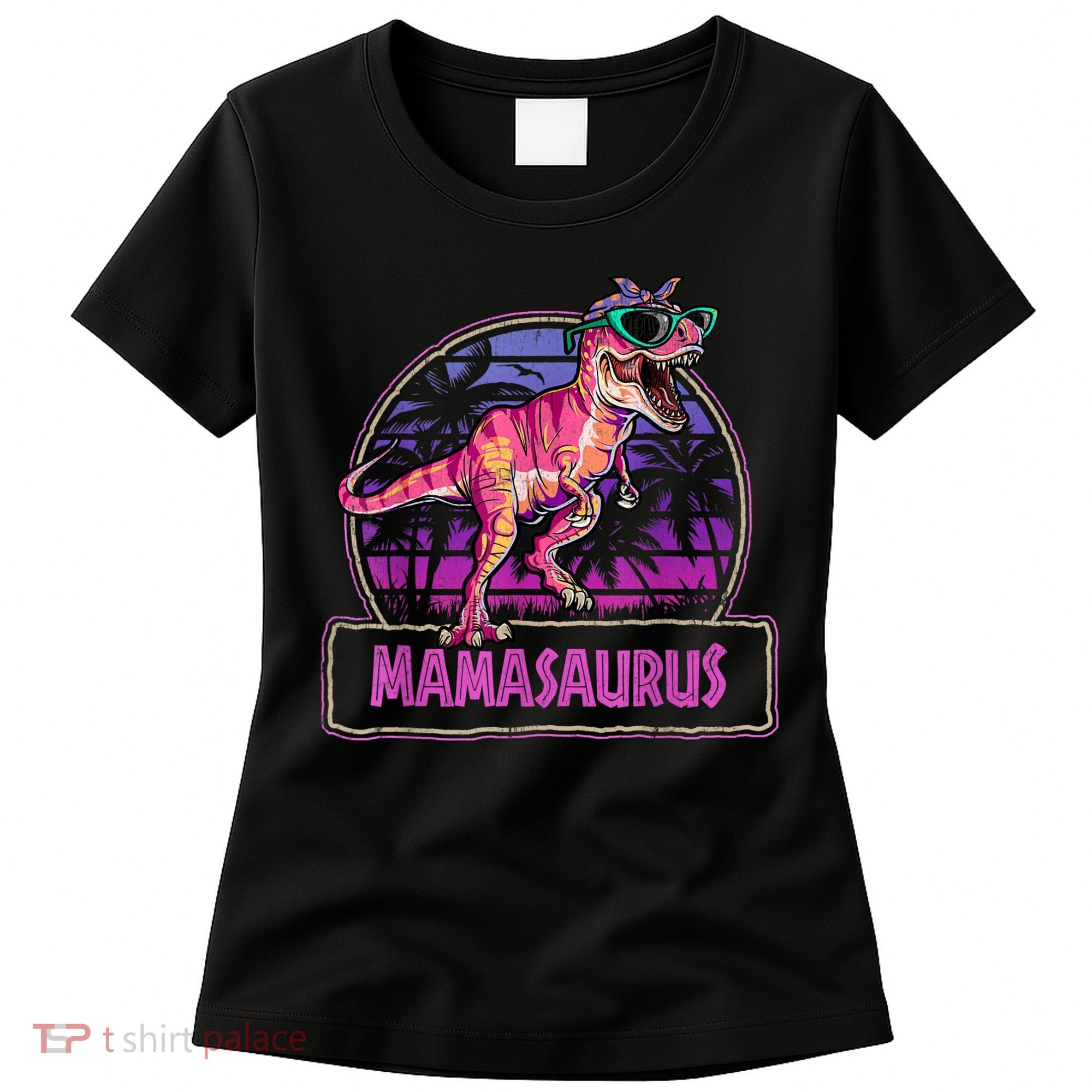Mamasaurus T Rex Mama Saurus Women Dinosaur Family Matching Women's T-Shirt