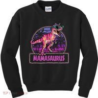 Mamasaurus T Rex Mama Saurus Women Dinosaur Family Matching Kids Sweatshirt thumb 0