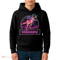 Mamasaurus T Rex Mama Saurus Women Dinosaur Family Matching Kids Hoodie thumb 4