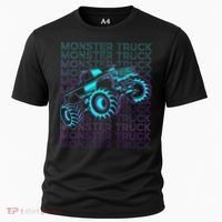 Monster Truck Retro Cooling Performance Crew T-Shirt thumb 0