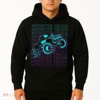 Monster Truck Retro Hoodie thumb 2