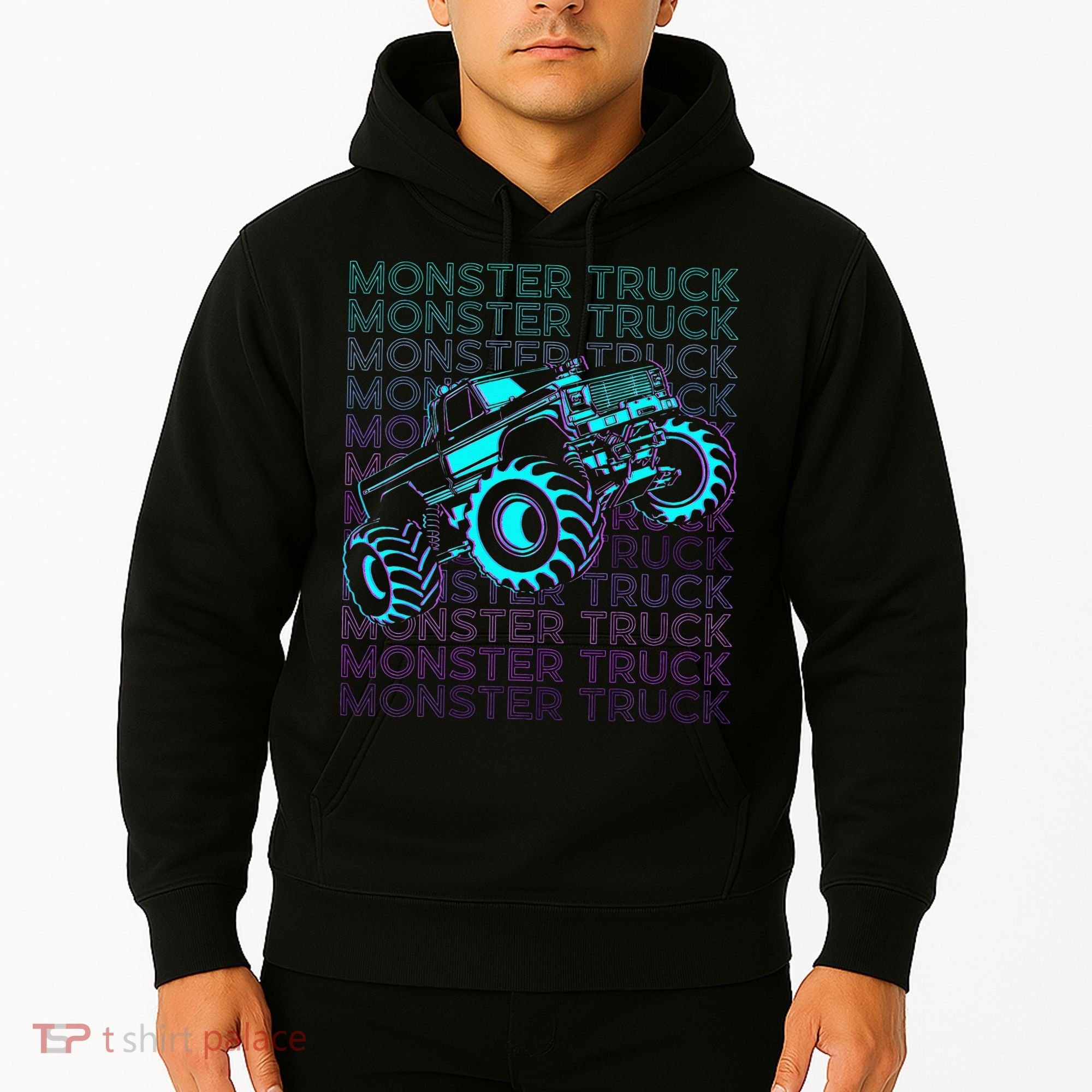 Monster Truck Retro Hoodie