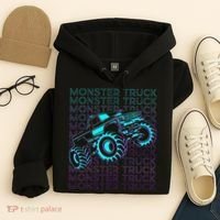 Monster Truck Retro Hoodie thumb 4