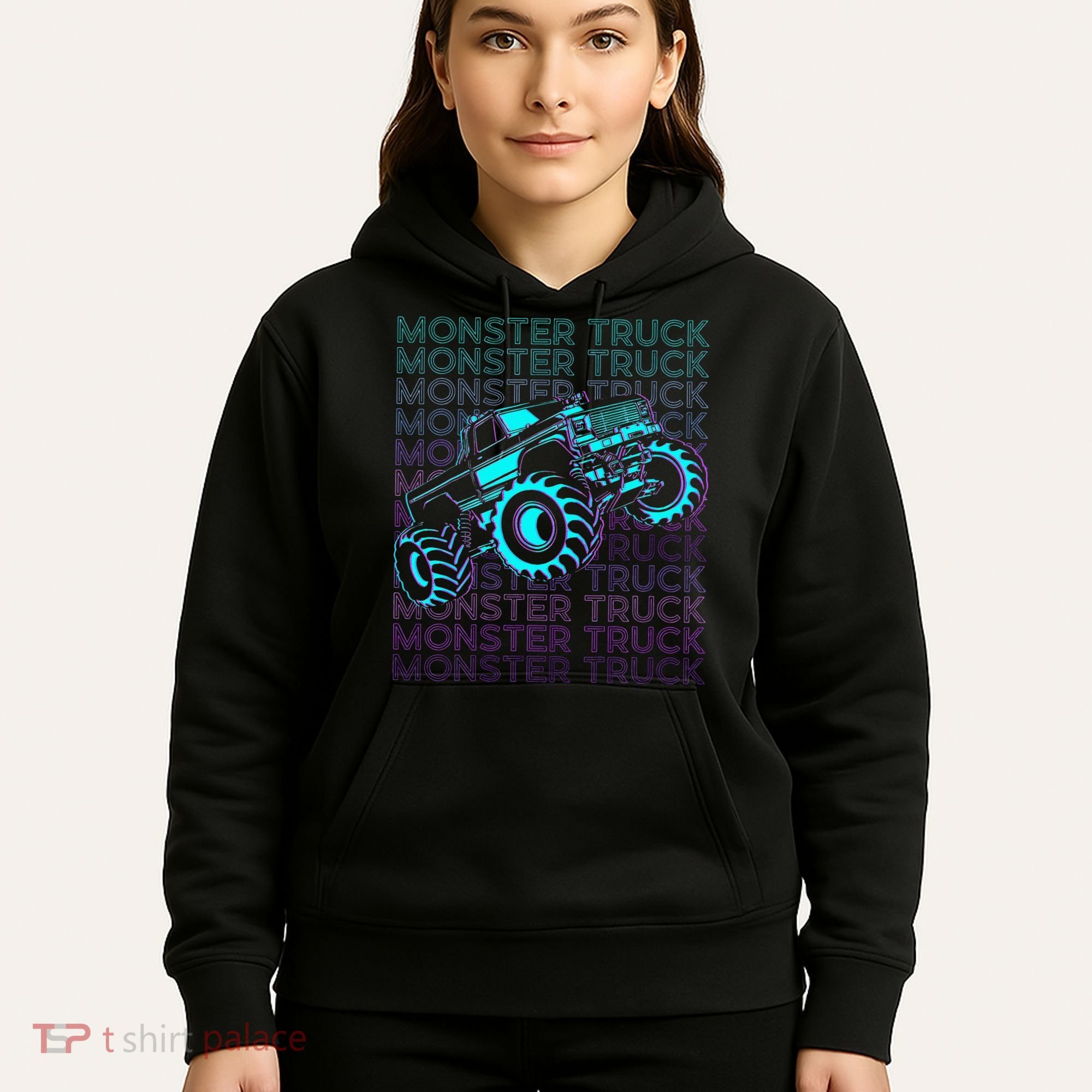 Monster Truck Retro Hoodie