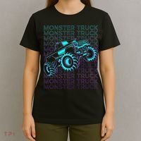 Monster Truck Retro T-Shirt thumb 4