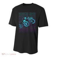 Monster Truck Retro Youth Performance Sprint T-Shirt thumb 0